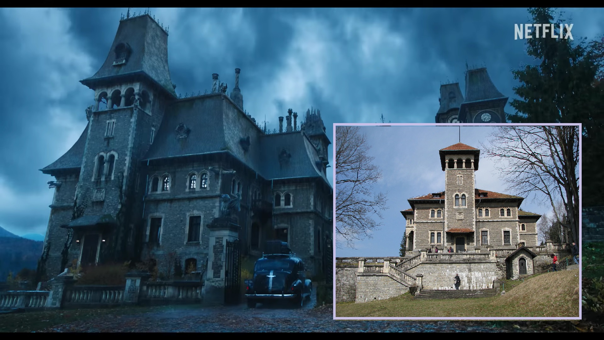 Nevermore Academy este reală.  Serialul „Miercuri” a fost filmat într-un castel roman  Portal istoric Histmag.org