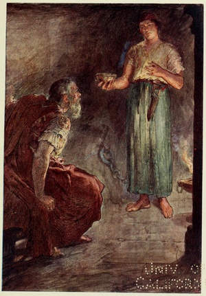 „Filopojmen w więzieniu”, ilustracja z „Plutarch's lives for boys and girls : being selected lives freely retold”, 1900 r., domena publiczna