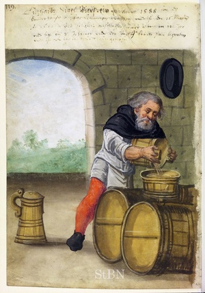 Piwowar podczas przelewania, Norymberga 1588 r.
