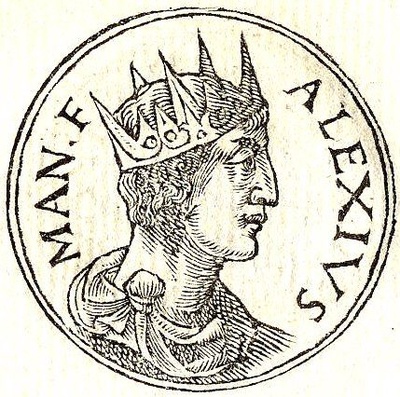 Guillaume Rouillé, Promptuarii Iconum Insigniorum (1553) – Szesnastowieczne przedstawienie cesarza Aleksego II Komnena (domena publiczna).