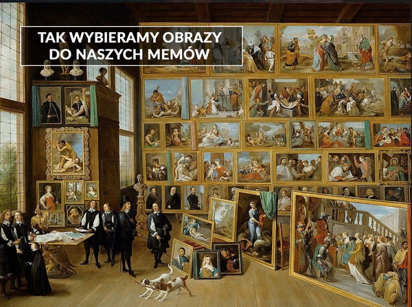 Ilustracja w tle: obraz Davida Teniersa „Galeria arcyksięcia Leopolda Wilhelma”