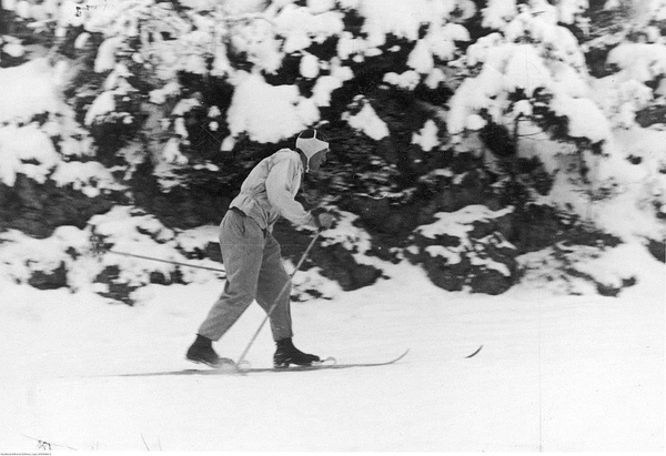 Czech podczas treningu w Tatrach w 1939