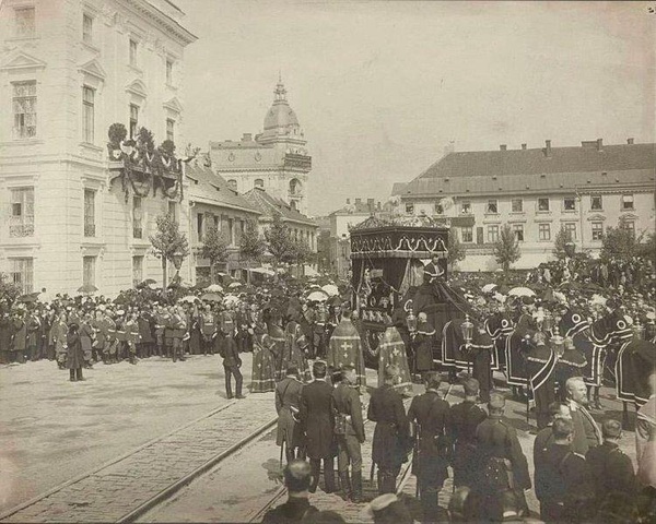 Kondukt pogrzebowy z ciałem Sokratesa Starynkiewicza, 26 sierpnia 1902 roku