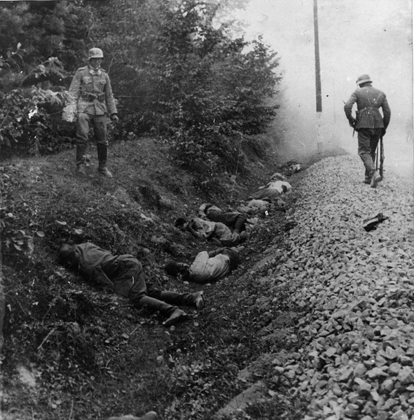 Zbrodnia w Ciepielowie, gdzie Wehrmacht rozstrzelał 300 polskich jeńców wojennych (domena publiczna)