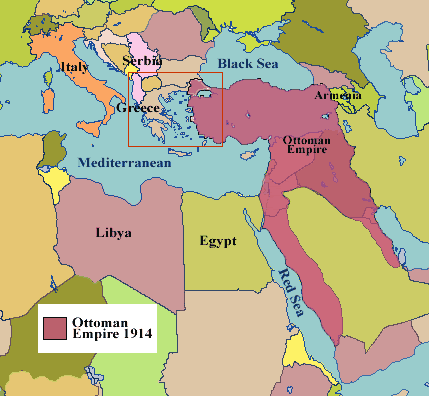 Imperium Osmańskie w 1914 roku 
